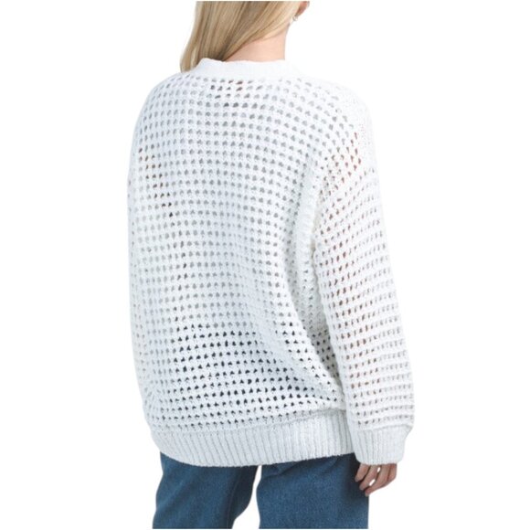 NAADAM Luxe Cotton Pointelle Cardigan - Picture 2 of 2